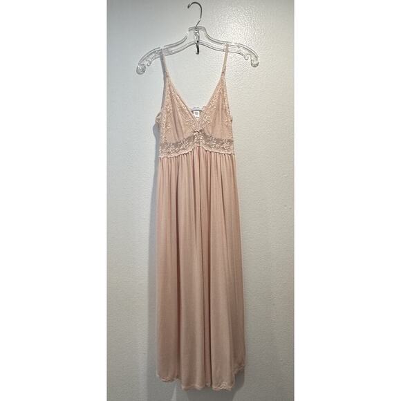 Eberjey Other - Eberjey Size Large Colette Long Gown Nightgown Pajama Pale Dogwood Lace Chemise